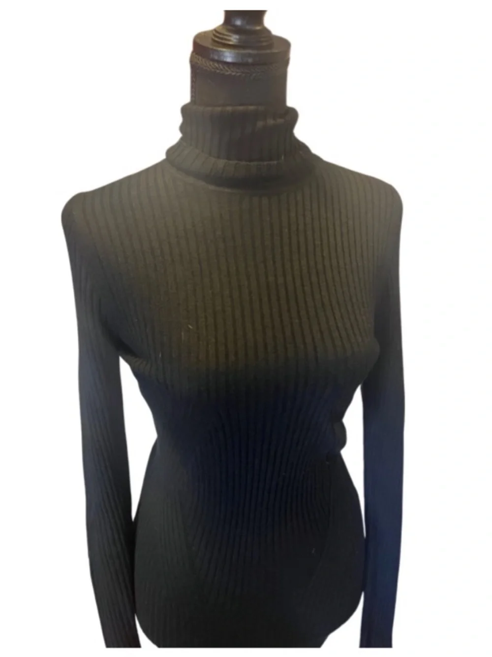 Catherine Malandrino Ribbed Turtleneck Sweater Dress Bodycon Midi Long Sleeve - Picture 5 of 6